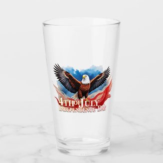 4th of July Eagle – Patriotic Art Design Glass