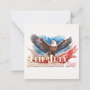 4th of July Eagle – Patriotic Art Design Note Card