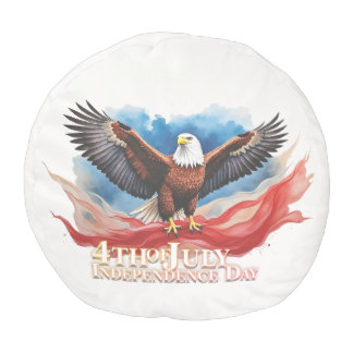 4th of July Eagle – Patriotic Art Design Pouf