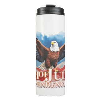 4th of July Eagle – Patriotic Art Design Thermal Tumbler