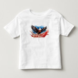 4th of July Eagle – Patriotic Art Design Toddler T-shirt