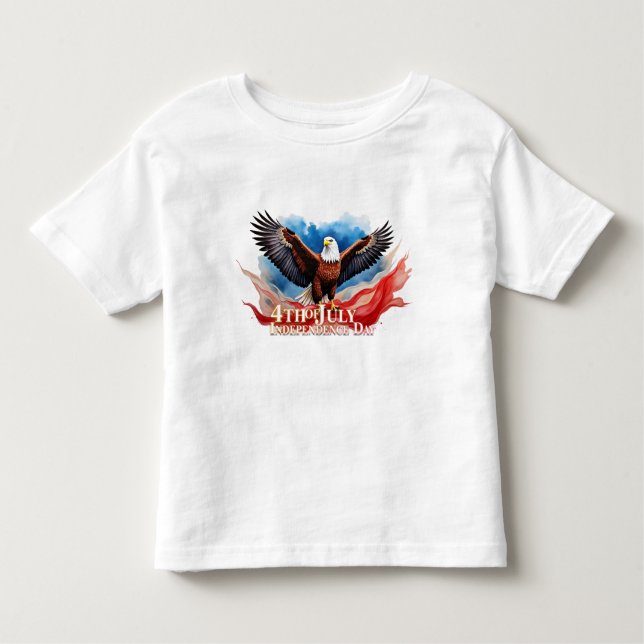 4th of July Eagle – Patriotic Art Design Toddler T-shirt (Front)