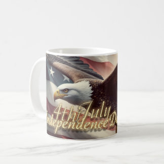 4th of July Eagle with American Flag Coffee Mug