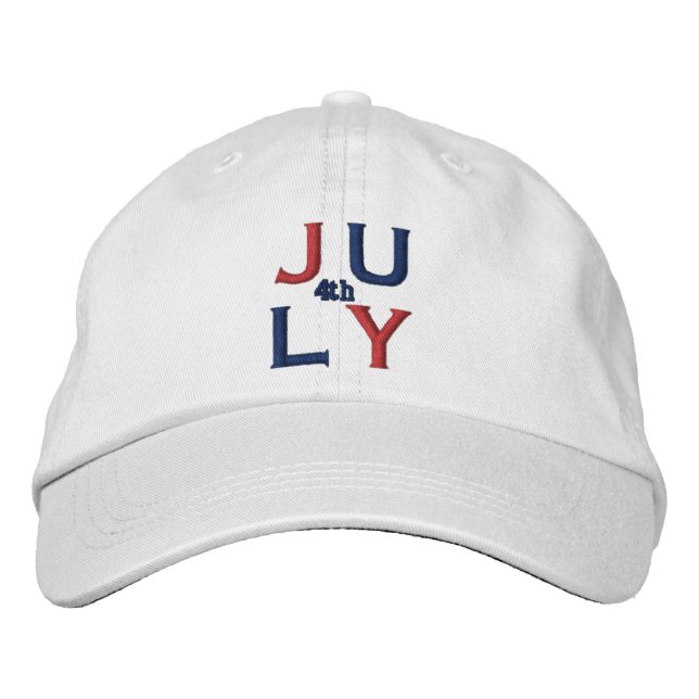4th of July Embroidered Baseball Hat (Front)