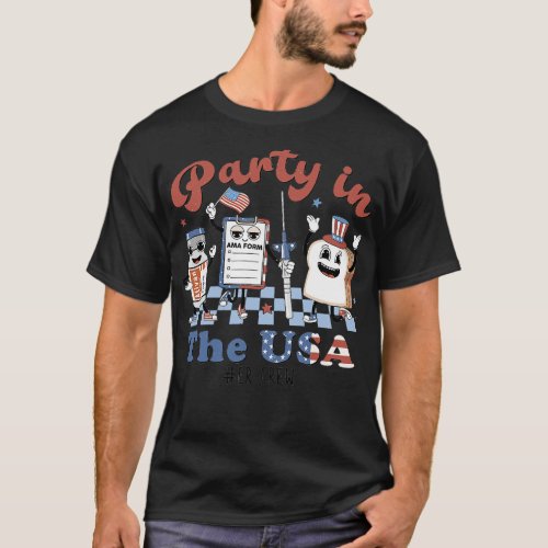 4th of July ER Nurse Party In The USA Emergency Ro T_Shirt