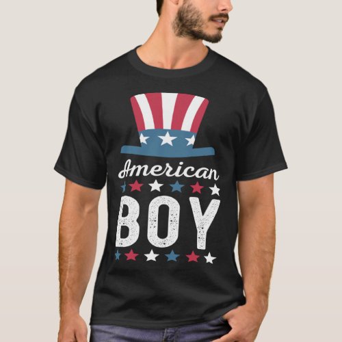4th of July Family Matching Outfit American Boy Pa T_Shirt