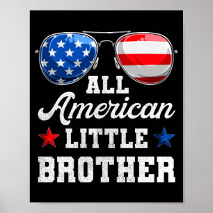 4th of july family matching shirt american little poster
