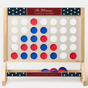 4th of July Family Name Red White & Blue Fast Four