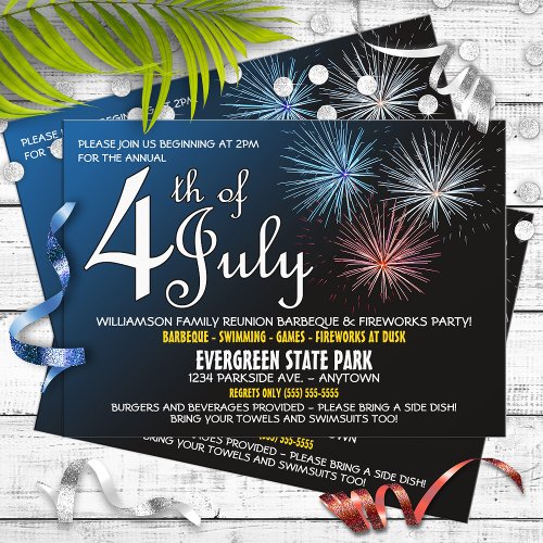 4th of July Family Reunion Invitation