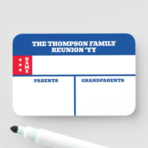 4th of July Family Reunion Name  Name Tag