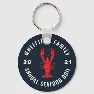 4th of July Family Seafood Boil Custom Keychain