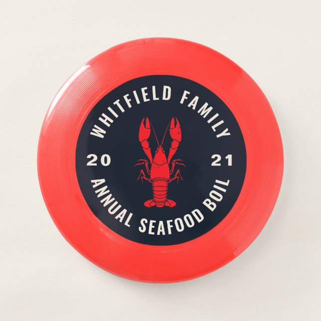 4th of July Family Seafood Boil Custom Wham-O Frisbee (Front)