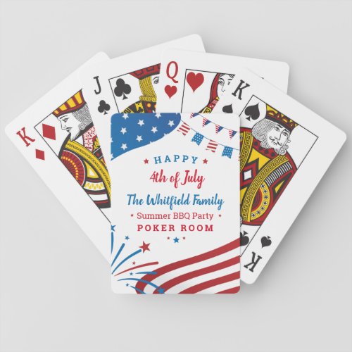 4th of July Family Summer BBQ Party Games Room Playing Cards