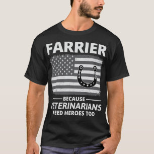 4th of July Farrier American Flag Patriotic T T-Shirt