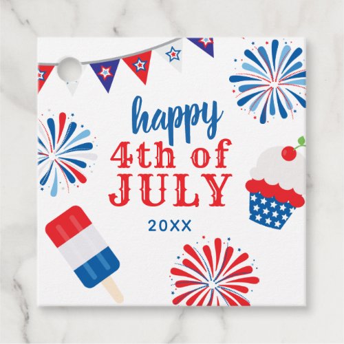 4th of July Favor Tags