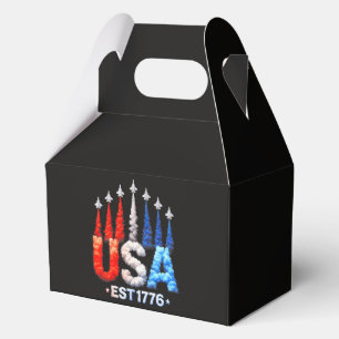 4th Of July Fighter Jets Usa Patriotic Favor Boxes