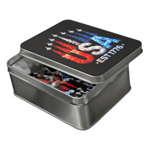 4th Of July Fighter Jets Usa Patriotic Jigsaw Puzzle