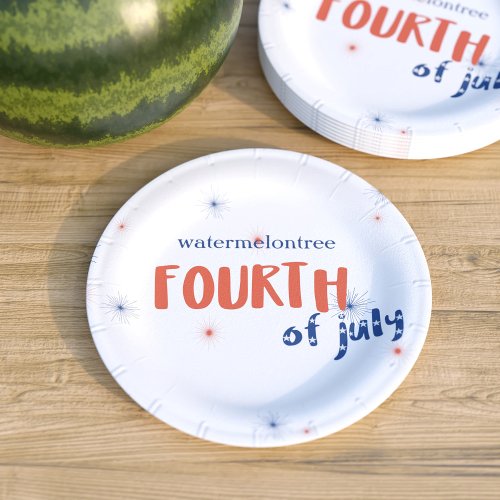 4th of July Firework Party Paper Plates