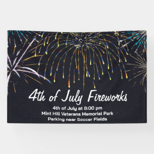 4th of July Fireworks Advertisement Banner