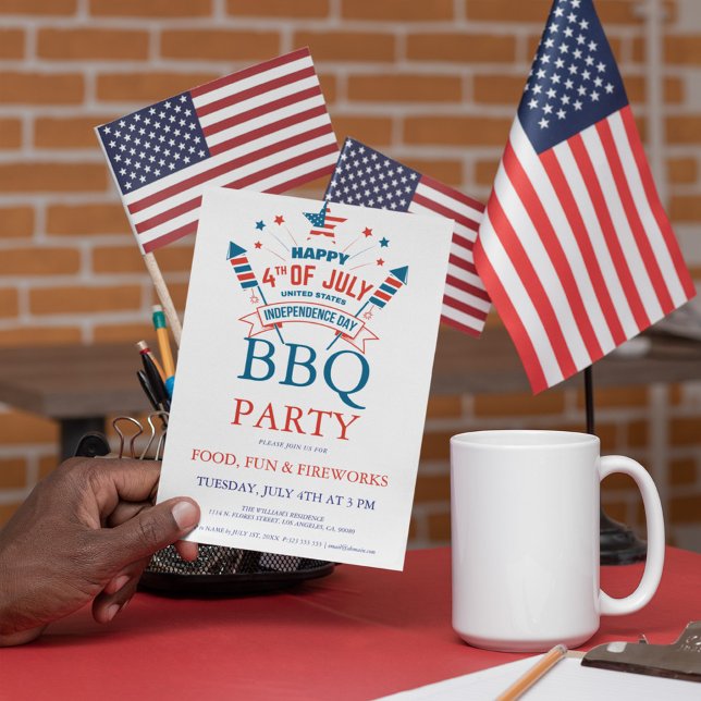 4th of July Fireworks BQ Party Invite (Creator Uploaded)