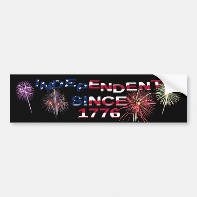 4th of July Fireworks Bumper Sticker (Front)