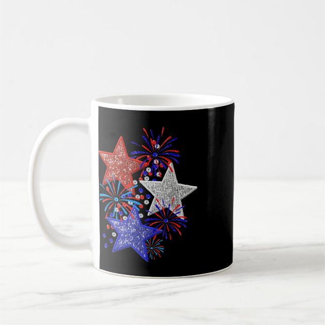 4th Of July Fireworks  Coffee Mug (Left)