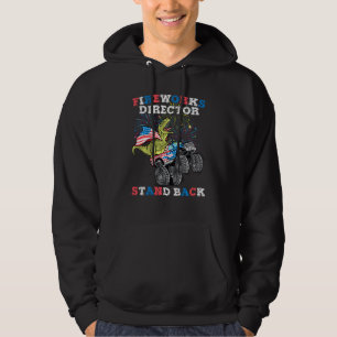 4th Of July Fireworks Director T Rex Monster Truck Hoodie