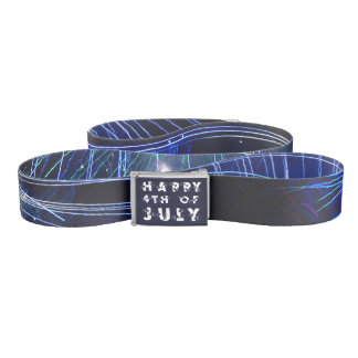 4th of July Fireworks in Blue Independence Day Belt