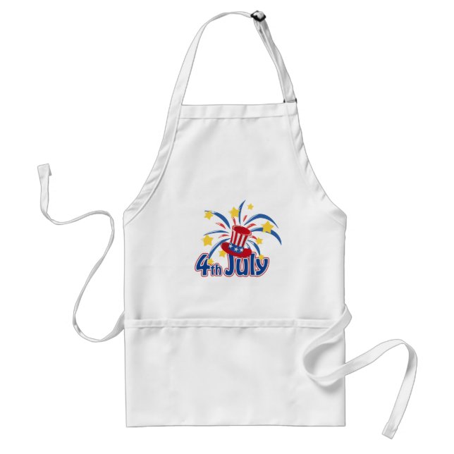 4th of July Fireworks Independence Day Adult Apron (Front)