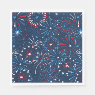 4th of July Fireworks Paper Napkins