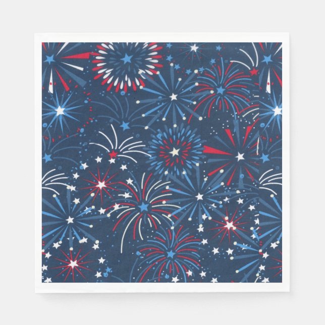 4th of July Fireworks  Paper  Napkins (Front)