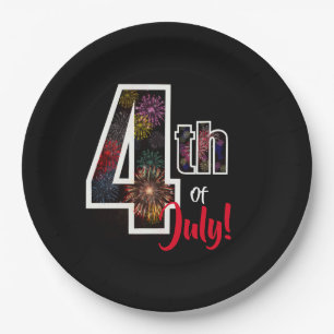 4th of July fireworks Paper Plates