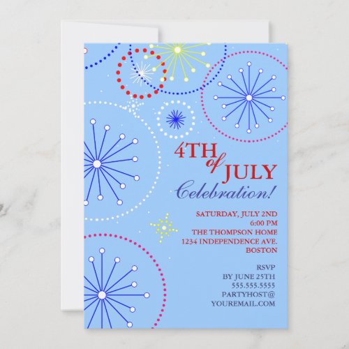 4th of July Fireworks Party Invitation