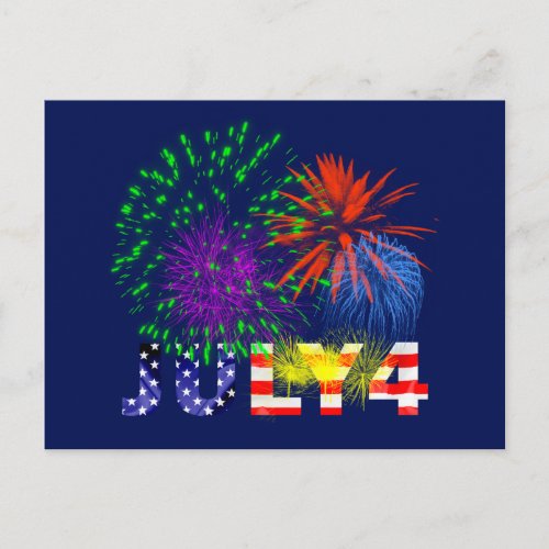 4th of July Fireworks Postcard