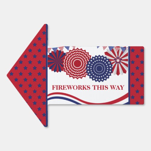 4th of July Fireworks sign Plate