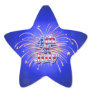 4th of July Fireworks Star Sticker