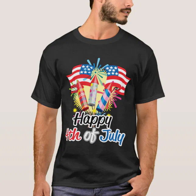 spectacular fourth of july firework t shirt design