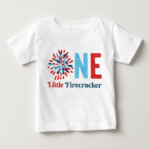 4th of July First Birthday Baby T_Shirt