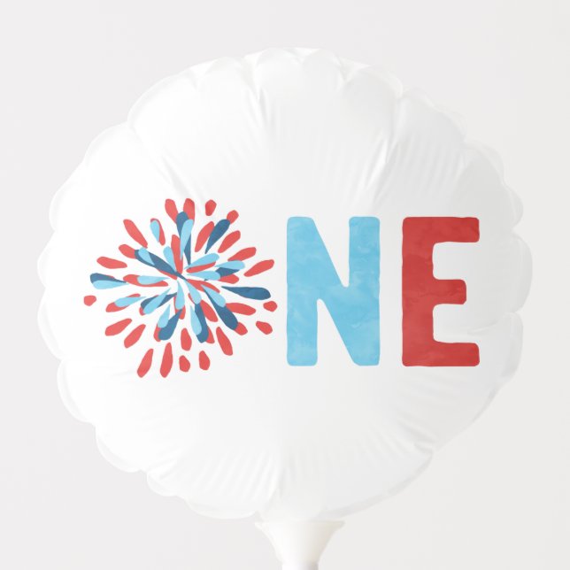 4th of July First Birthday  Balloon (Front)