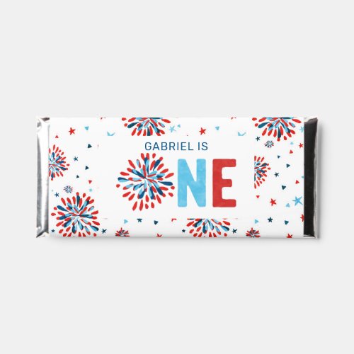 4th of July First Birthday  Hershey Bar Favors
