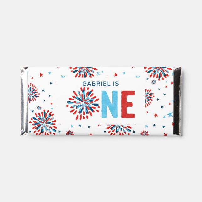 4th of July First Birthday  Hershey Bar Favors (Front)
