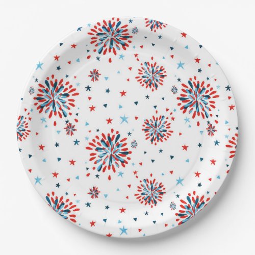 4th of July First Birthday  Paper Plates