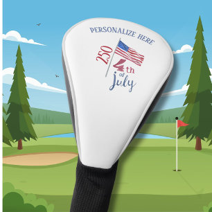 4th of July Flag 250th Birthday Stylish Golf Head Cover