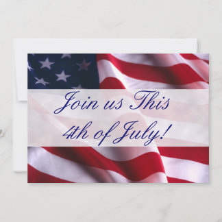 4th of July Flag Invitations
