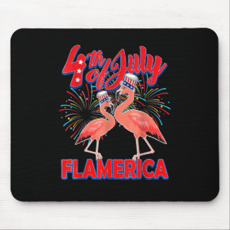 4th Of July Flamerica American Flag - Patriotic Fl Mouse Pad
