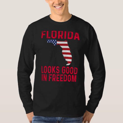 4th Of July Florida Usa Flag Patriotic Political R T_Shirt