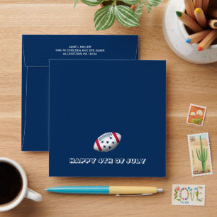 4th of July Football Envelope