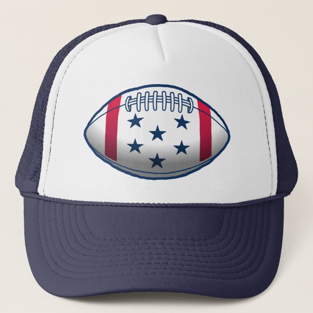 4th of July Football Trucker Hat (Front)