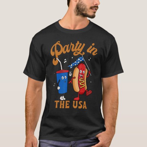 4th Of July  For Hotdog  Party In The Usa 5 T_Shirt