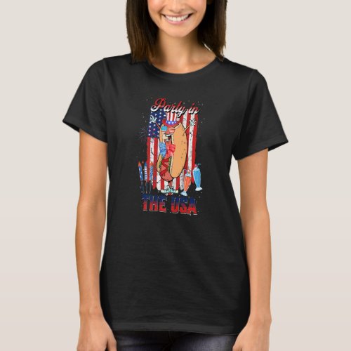 4th Of July  For Hotdog  Party In The Usa T_Shirt